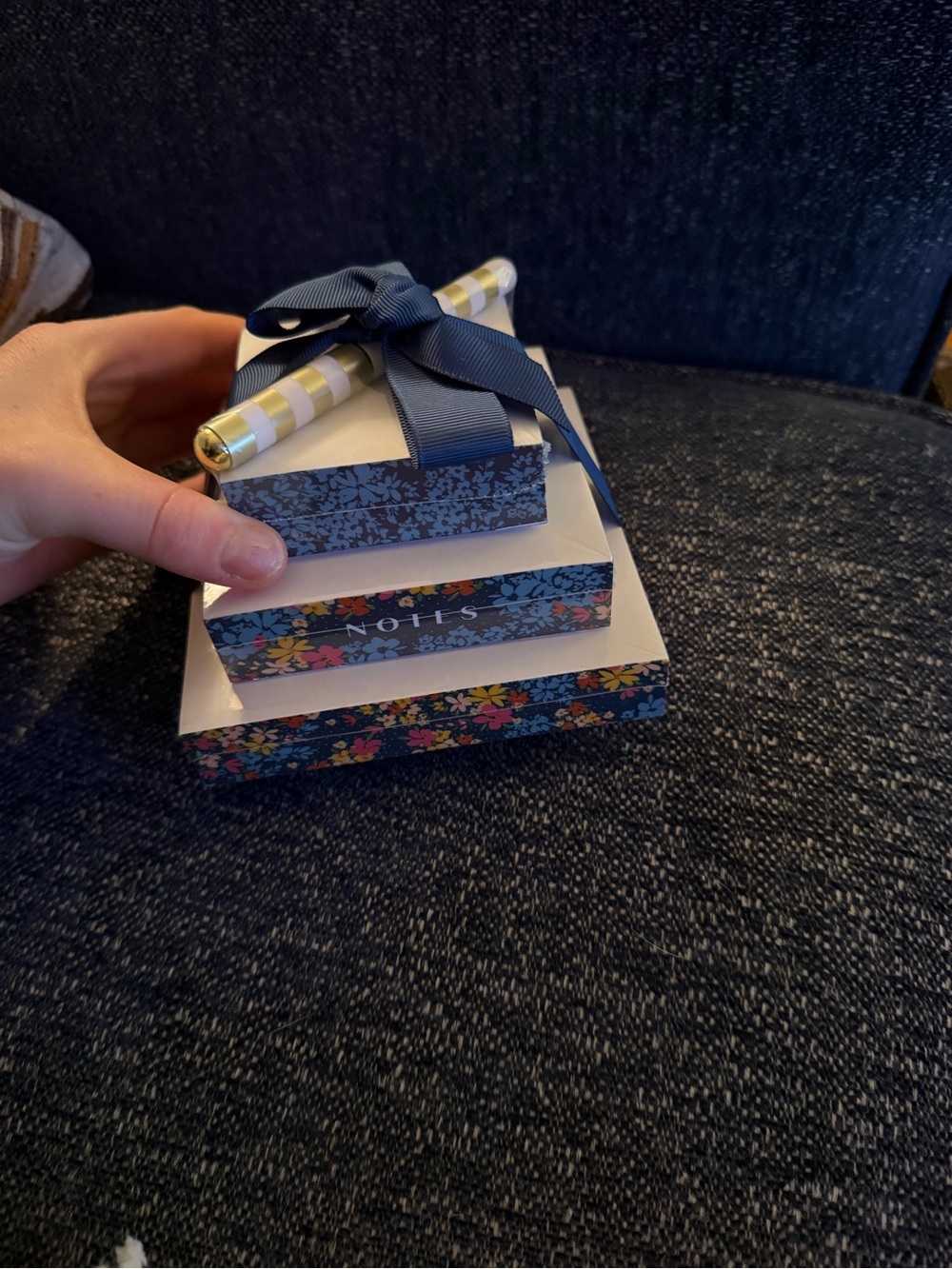 N/A Navy Ribbon Gift Box Set